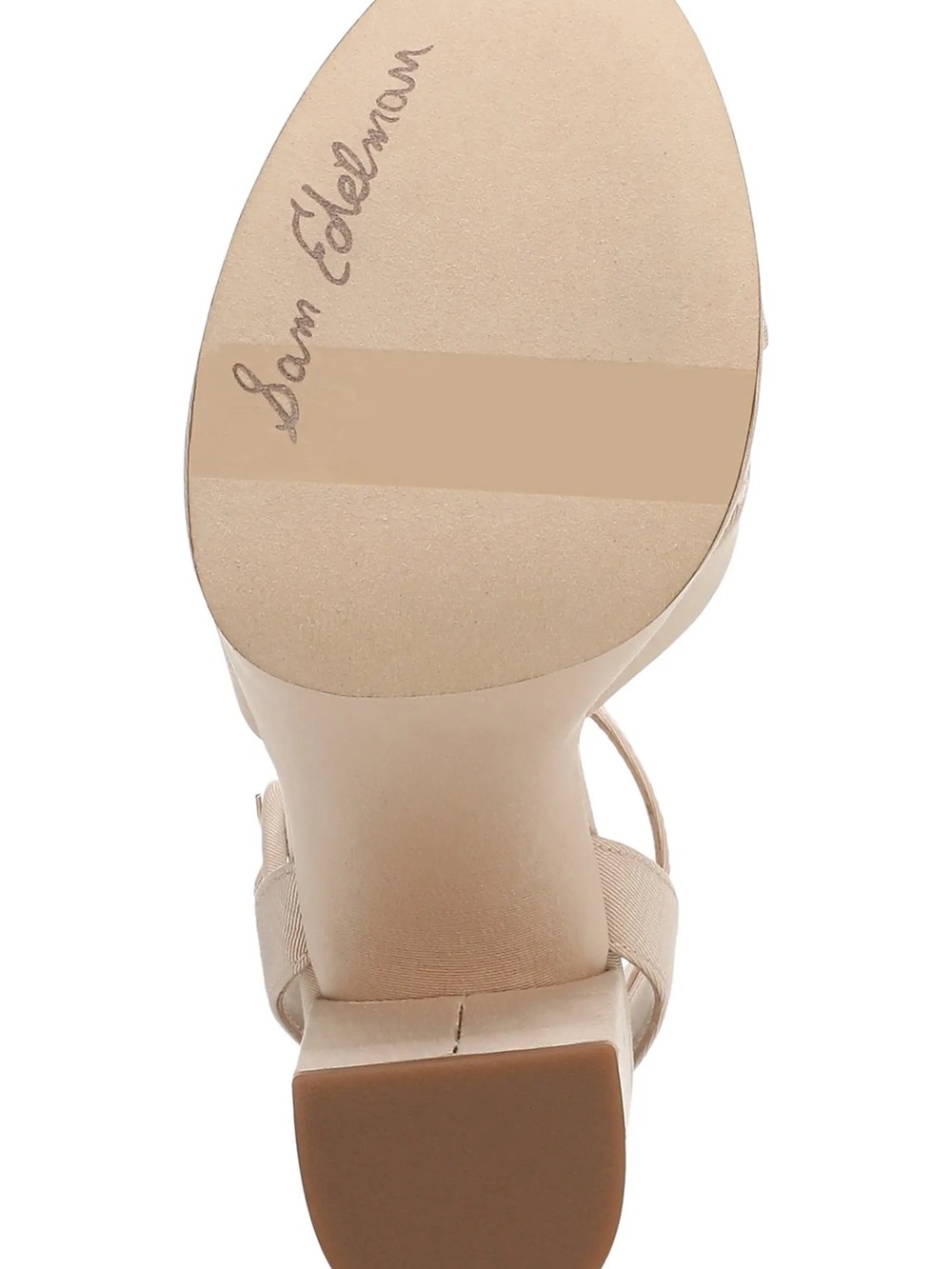 Sam Edelman Beige Platform Ankle-Strap Sandal - Picture 6 of 9